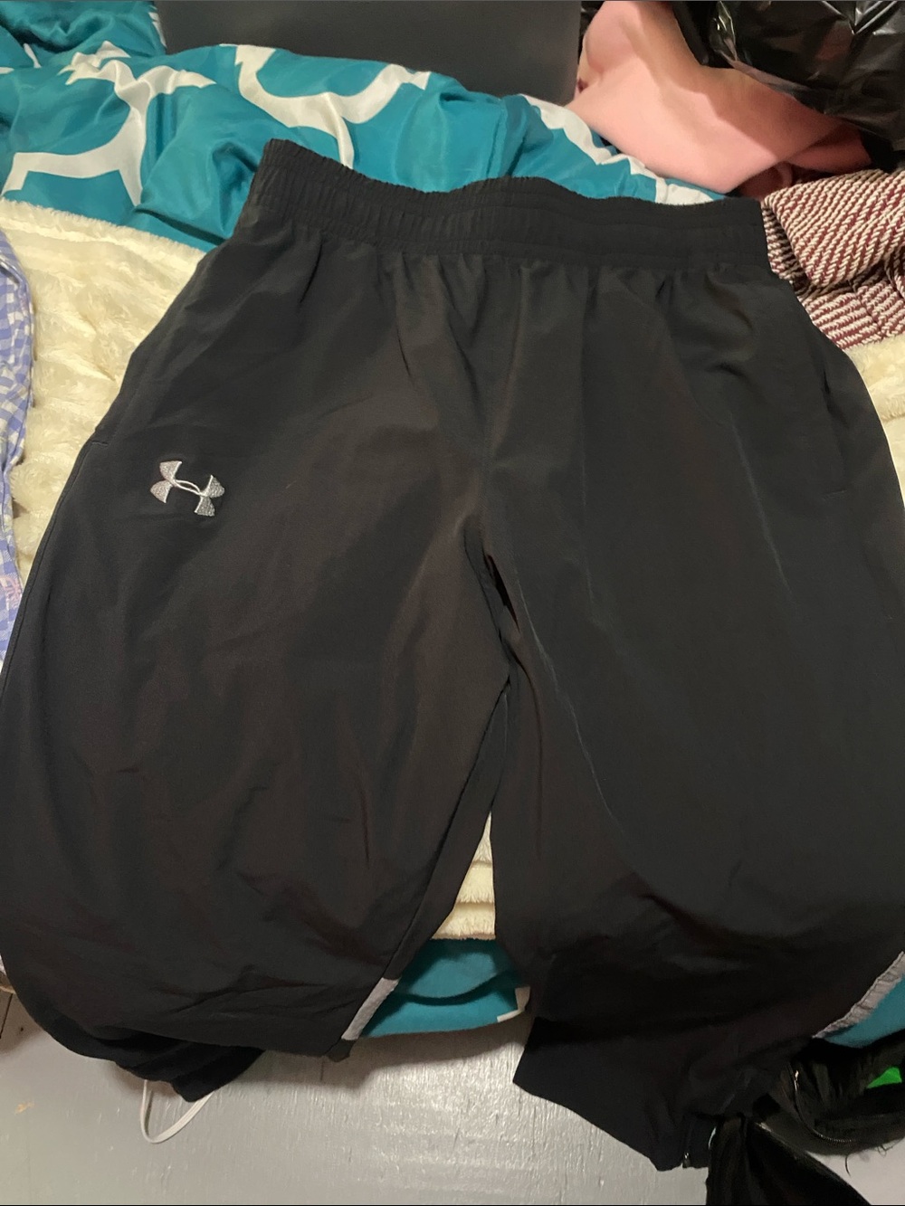 Under Armour Black Men's Athletic pants with Reflective Logo